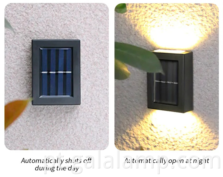 Luz de parede solar solar ao ar livre com design ecológico